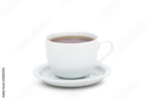 cup of tea on white background