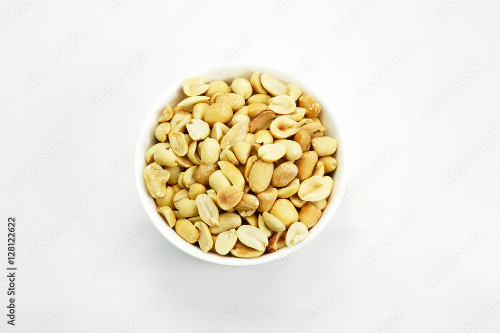 peanut fried on white peanut fried on white