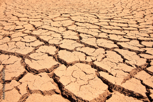 Dried and cracked ground.Global warming concept.