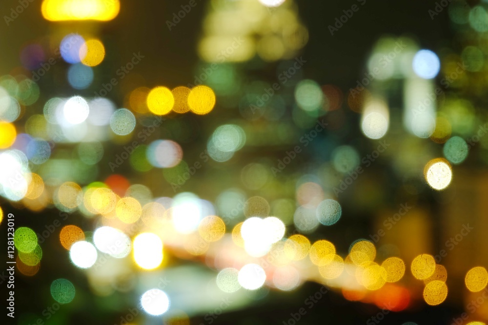 Abstract bokeh background. background, bokeh circles for Christmas card. bokeh in city light Abstract bokeh background. background, bokeh circles for Christmas card. bokeh in city light