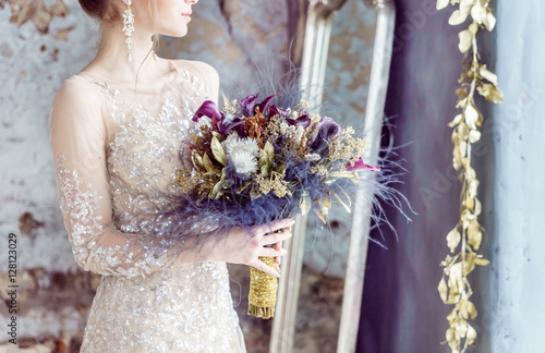 Fototapete nice bridal with flowers