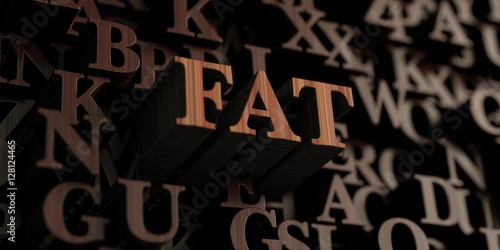 Fat - Wooden 3D rendered letters/message. Can be used for an online banner ad or a print postcard.