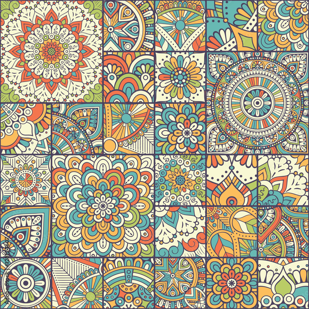 Ethnic floral seamless pattern Ethnic floral seamless pattern