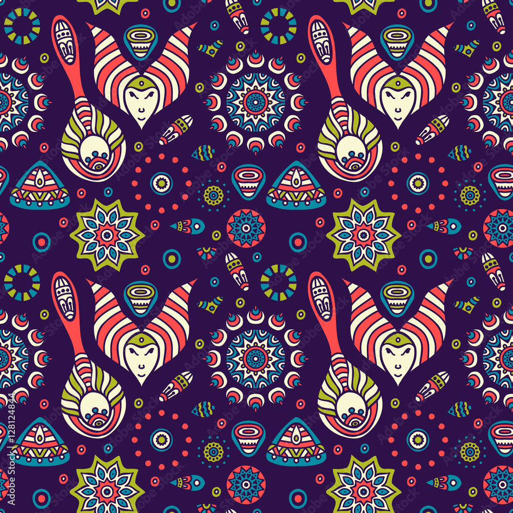 Ethnic floral seamless pattern Ethnic floral seamless pattern