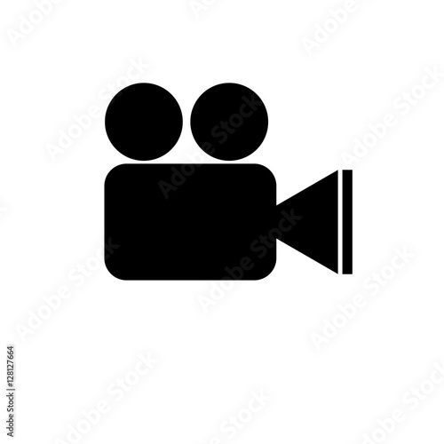 Video recorder black icon