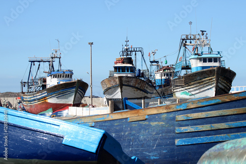Boats in Essouira harbour