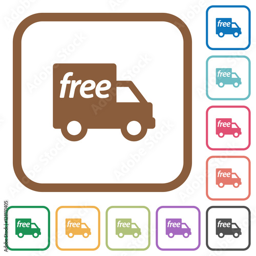 Free shipping simple icons