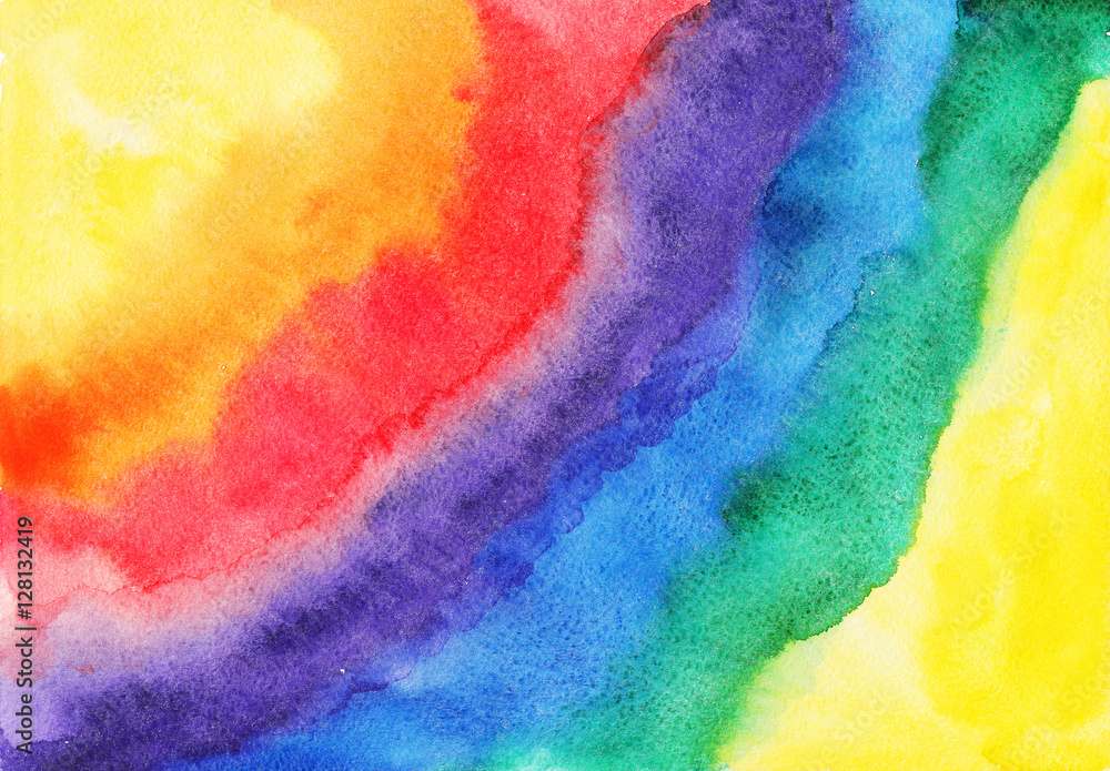Rainbow watercolor abstract background. Background for design
