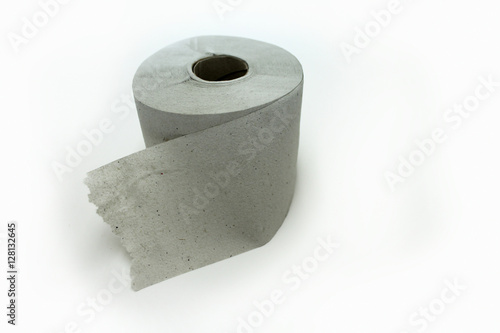  roll of toilet paper on a white background photo