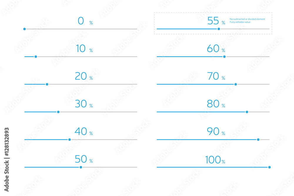 Modern Infographic Loading Bar Set Modern Infographic Loading Bar Set