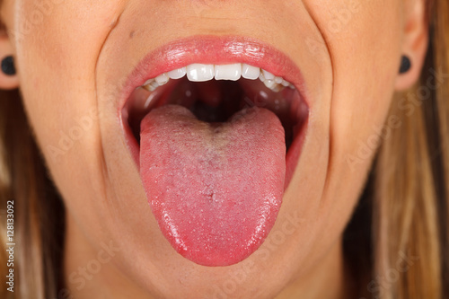 Obraz na plátně Woman's tongue