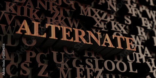Alternate - Wooden 3D rendered letters/message. Can be used for an online banner ad or a print postcard.