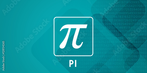 pi day typography on the color background