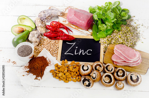 Foods Highest in Zinc. Healthy eating. photo