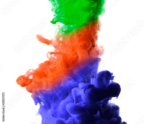 colorful paint in water
