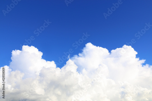 huge white cloud on blue sky background