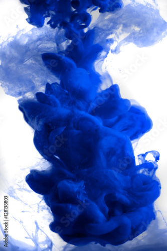 blue dye in water