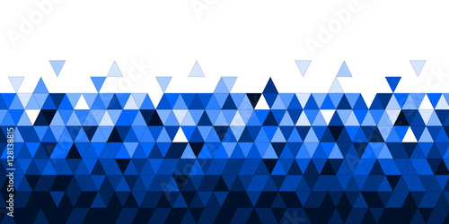 Bannière Abstrait Triangle Bleu