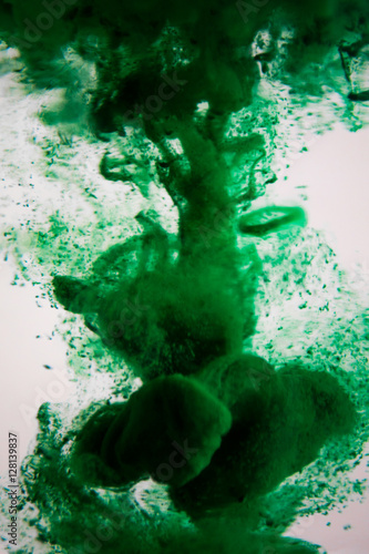 green dye in water  