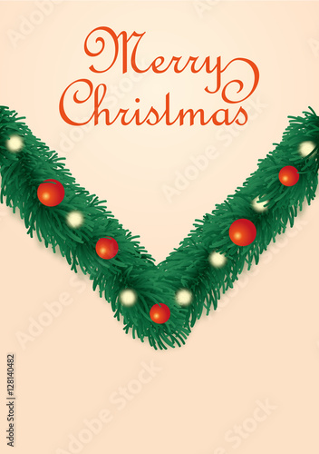 Weihnachtskarte Eck beige