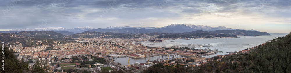 Panorama de La Spezia in Liguria