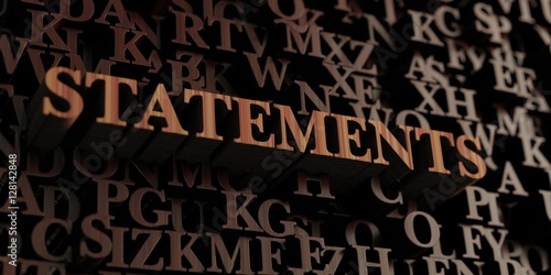 Statements - Wooden 3D rendered letters/message. Can be used for an online banner ad or a print postcard.