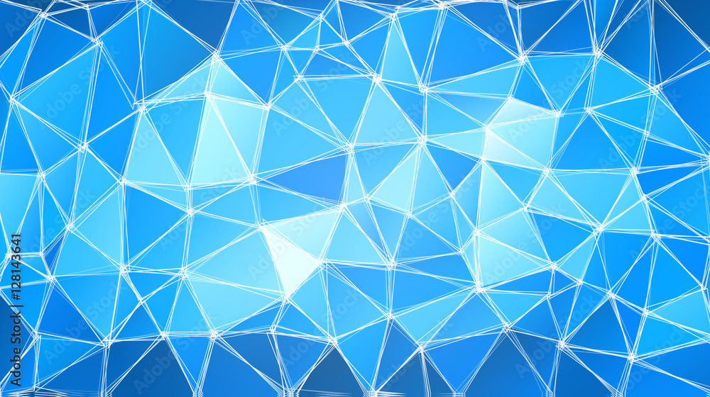 Blue triangular abstract background. Trendy  illustration. 