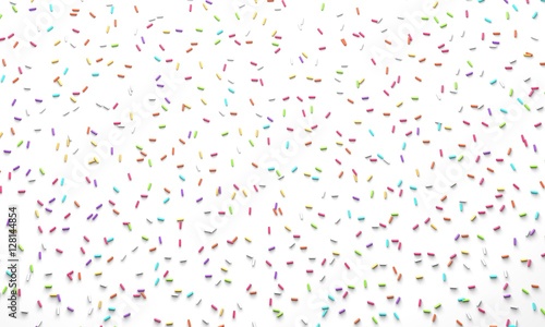 3d rendering sprinkles white background