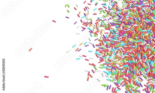 3d rendering sprinkles white background