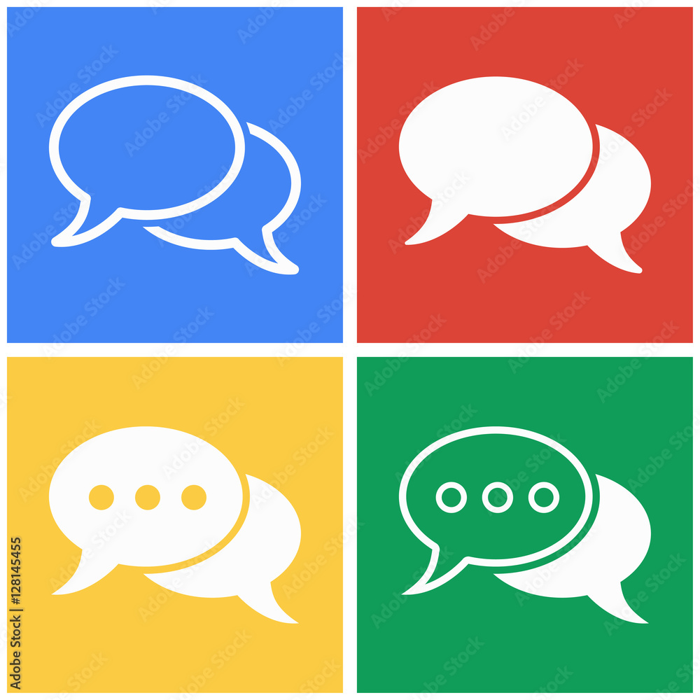 Chatting icon set. Chatting icon set.