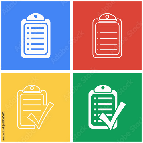 Checklist icon set.