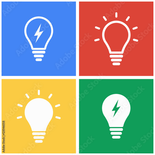 Lamp icon set.