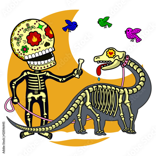 Vector illustration of skeletons