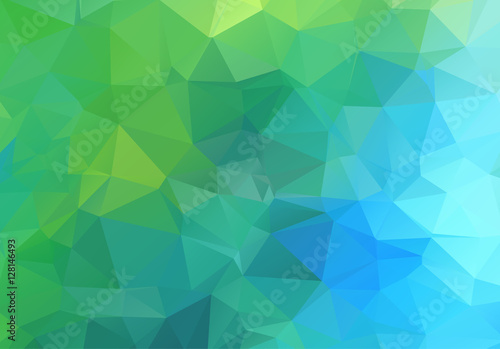 Multicolor polygonal illustration. Geometric background. Triangu photo