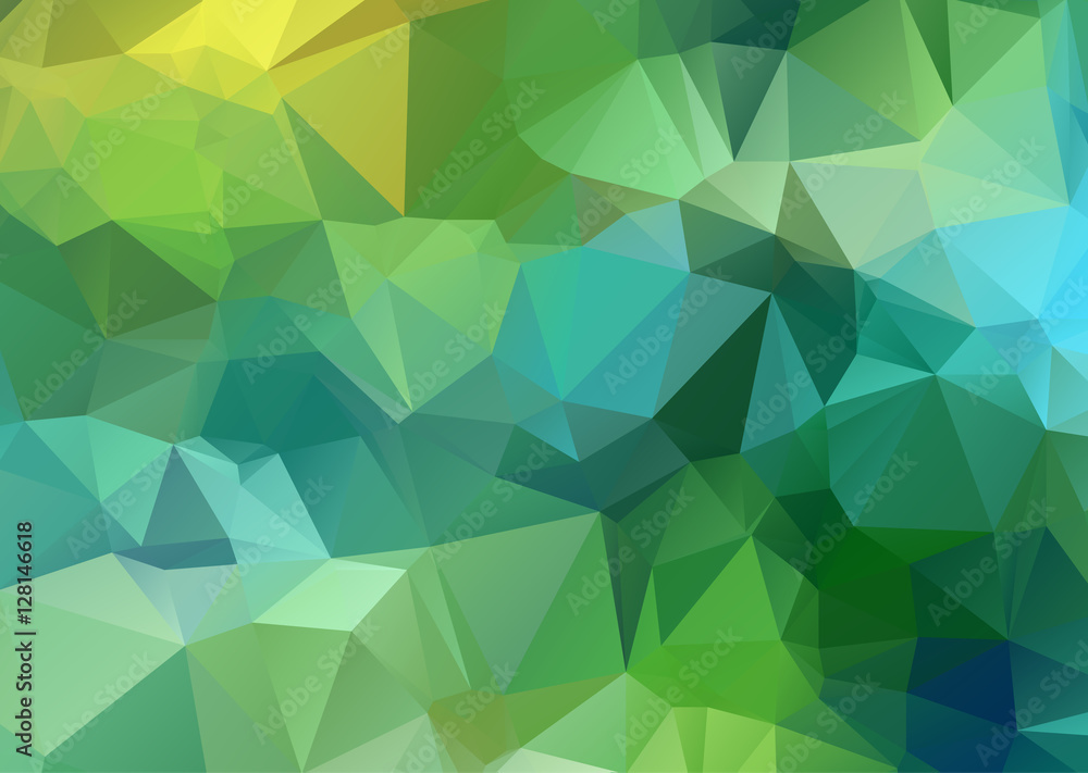 Multicolor polygonal illustration. Geometric background. Triangu