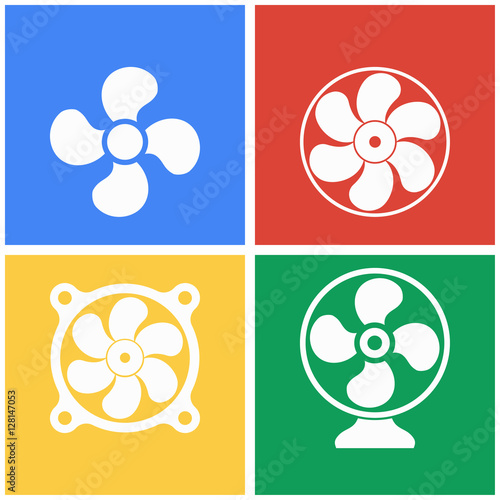 Fan icon set.