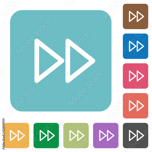 Media fast forward square flat icons