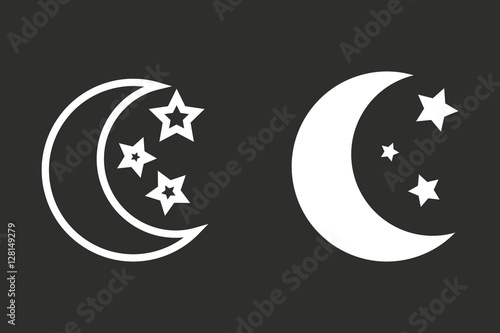 Moon star - vector icon. © lovemask