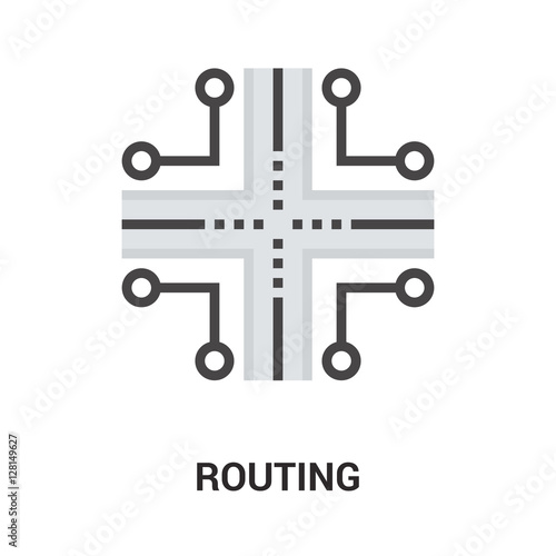 routing icon concept