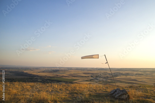 windsock on a hill