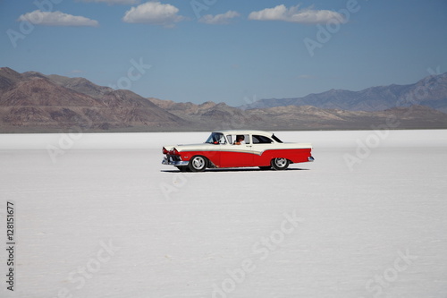 Bonneville Salt Flats Cruising Classic Car