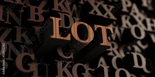 Lot - Wooden 3D rendered letters/message. Can be used for an online banner ad or a print postcard.