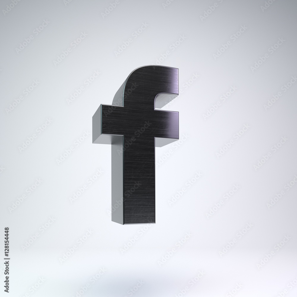 Fototapeta premium 3D Metal Letter 
