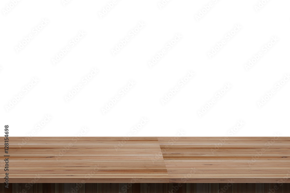 Shelf Wood Green Table isolated on white background