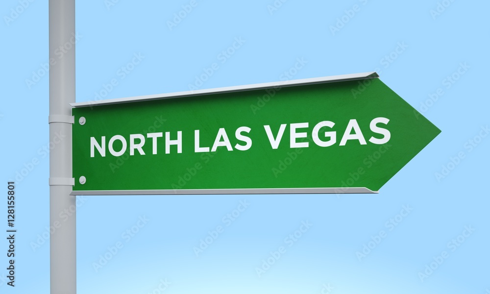 3d rendering illustration right direction road sign north las vegas 3d rendering illustration right direction road sign north las vegas