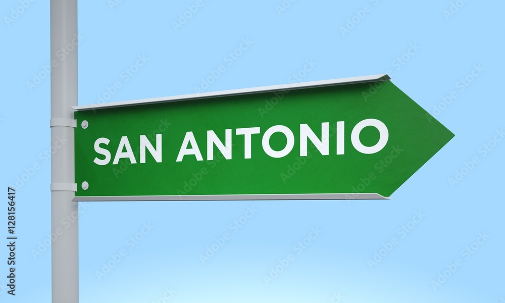 right direction road sign san antonio