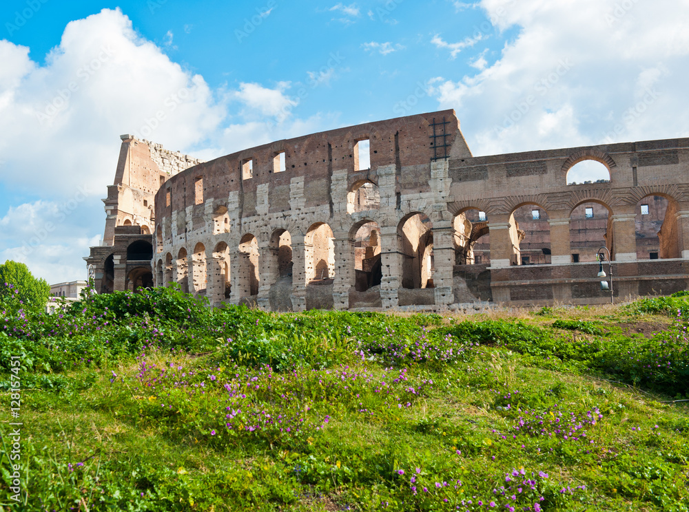 Colosseum at spring morning, Rome, Italy