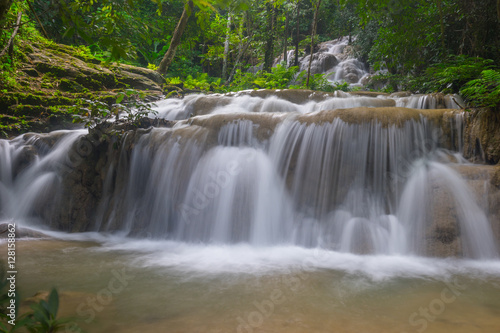 Pu Kang waterfall in the forest, Chiang Rai province, Thailand © skazzjy