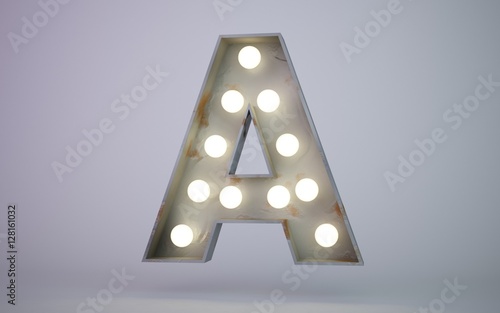 3d rendering illustration bulb type face