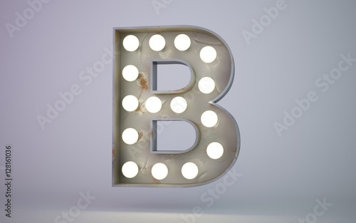 3d rendering illustration bulb type face